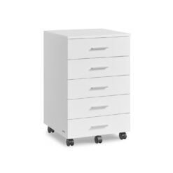 Rolling filing cabinet with drawers and wheels