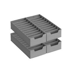 Set of foldable drawer organisers with dividers