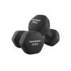 Hex dumbbell set with neoprene coating