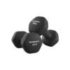 Hex dumbbell set with neoprene coating
