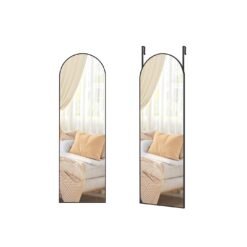 Arched full length mirror for door or wall mounting