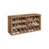 Shoe storage bench with adjustable shelves