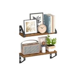 Set of 2 Wall Shelves 2 Mounting Ways