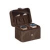 Travel watch case with two slots and hidden storage pillow