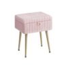 Vanity stool with storage and metal legs