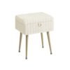 Vanity stool with storage and metal legs