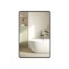 Wall mounted rectangular mirror with aluminium frame and safety film