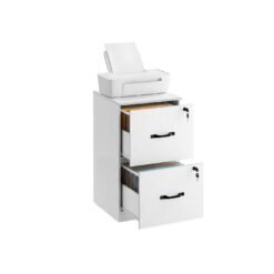 File Cabinet Filing Cabinet for Home Office with 2 Lockable Drawers Cloud White