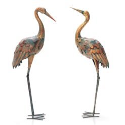 Set of 2 Metal Garden Ornaments for Backyard