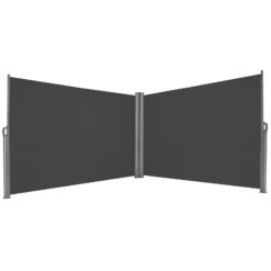 600 x 160 cm Patio Double-Sided Retractable Folding Side Awning