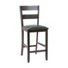 Set of 2 63.5 cm Counter Height Upholstered Bar Stools with Soft Padded Seat