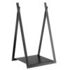Firewood Log Rack with Solid Bottom Panel-Black