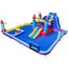 Rocket Theme Inflatable Water Slide Park with 2 Slides