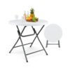 81 CM Round Folding Plastic Table with Thickened HDPE Tabletop