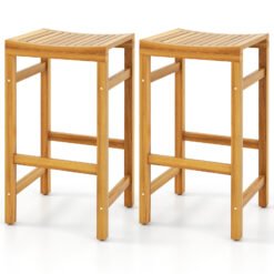 76cm Height Bar Chair with Saddle Shaped Seat and Sturdy Footrest