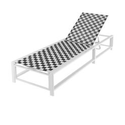 Adjustable Patio Chaise Lounge with Wheels and Breathable Fabric and Sturdy Metal Frame