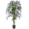 150CM Ficus Artificial Tree Fake Wisteria Tree with 3 Natural Trunks