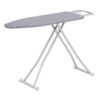 Ironing Board with Iron Rest and Removable Silver-coated Cover-Grey