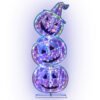 3.4 Ft Light up Stacked Pumpkins Halloween Decorations for Porch and Party