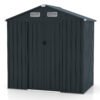 Utility Tool House Garden Storage Shed with Sloping Roof and Air Vents-Grey