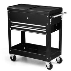 Lockable Rolling Tool Cart with Wheels and Drawers