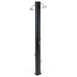 Solar Heated Shower with Dual Swivel Shower Heads-Black