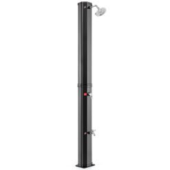 60L Solar Heated Outdoor Shower with Shower Head and Foot Shower Tap-Black