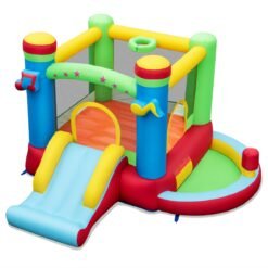 Inflatable Bounce House with Slide and Jumping Area wihtout Blower
