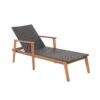 Patio Chaise Lounge Chair Rattan Recliner with 4-Level Adjustable Backrest