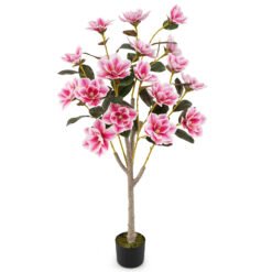 130CM Artificial Magnolia Tree Faux Wedding Flower Plant with Realistic Moss-1 Pack