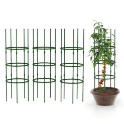 3 Pack Adjustable Tomato Cage Trellis for Climbing Plants Vines Flowers Vegetables