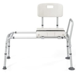 Sliding Tub Transfer Bench Adjustable Inside Bathtub Chair with Safety Belt