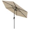 230CM Patio Umbrella with Push Button Tilt and Vented Canopy-Beige