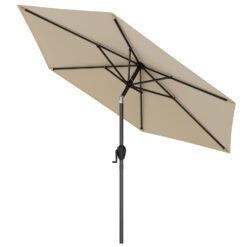 230CM Patio Umbrella with Push Button Tilt and Vented Canopy-Beige