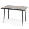 44 Inch Sintered Stone Dining Table with Metal Frame for Dining Room-Grey