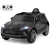 12V Kids Ride on Vehicle Aston Martin Licensed with Horn and Taillights-Black