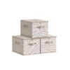 Set of 6 Foldable Storage Boxes with Lids and Handles, Non-Woven Clothes Organiser Baskets, 40 x 30 x 25 cm