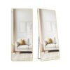 Full Length Mirror 165 x 60 cm Rectangle with Stand Pale Gold