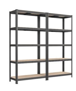 5-Tier Shelving Units Set of 2, Steel Shelving Unit for Storage, for Garage