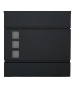 Modern Mailbox, Lockable Wall-Mounted Post Letter Box with Newspaper Holder, Easy to Install