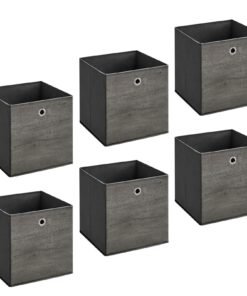 Storage Cubes, Set of 6 Storage Bins with Handle, Fabric Storage Boxes