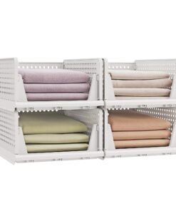 Stackable Wardrobe Storage Baskets for Closet Organization