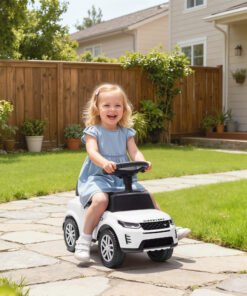 AIYAPLAY Land Rover Licensed Toddler Ride on Car with Horn, Engine Sounds, Under-Seat Storage, for 18-36 Months, White