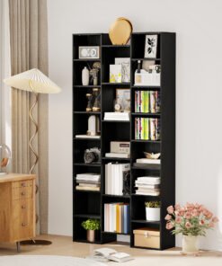 HOMCOM 21-Compartment Bookshelf - Black