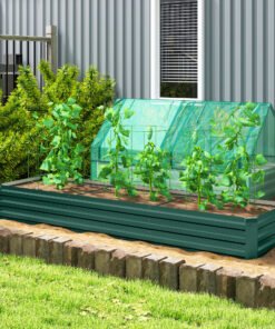 Outsunny 60 x 240cm Galvanised Steel Planter, with Open Bottom