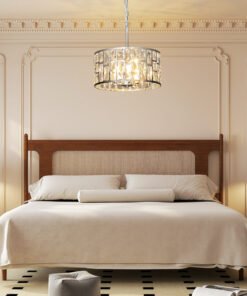 HOMCOM 72 Glass Crystallite Chandelier - Silver-Tone