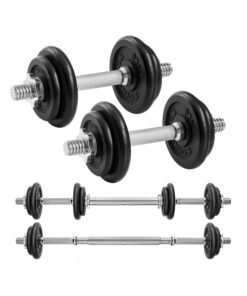 Adjustable cast iron dumbbells