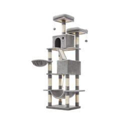 Light Grey Tall Cat Tree Activity Centre