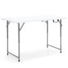 Portable Bi-fold Picnic Table with 3-Level Height Adjustment