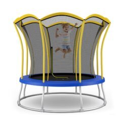 10 Feet Unique Flower Shape Trampoline with Galvanized Steel Frame-Yellow